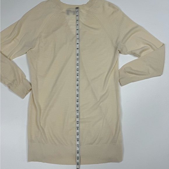 Theory Delrina Preen *Cream Wool Blend Tunic Sweater Medium - Picture 11 of 13